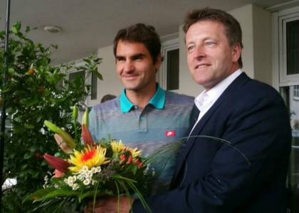 Roger Federer e Gerry Weber - Halle 2016 (foto Roberto Dell'Olivo)