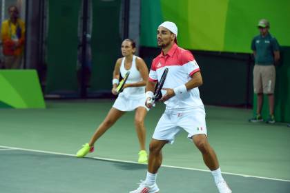 Fabio Fognini e Roberta Vinci - Olimpiadi Rio 2016 (Foto Ray Giubilo)