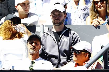 Alexis Ohanian, fidanzato di Serena Williams, agli Australian Open 2017 (foto di Roberto Dell'Olivo)