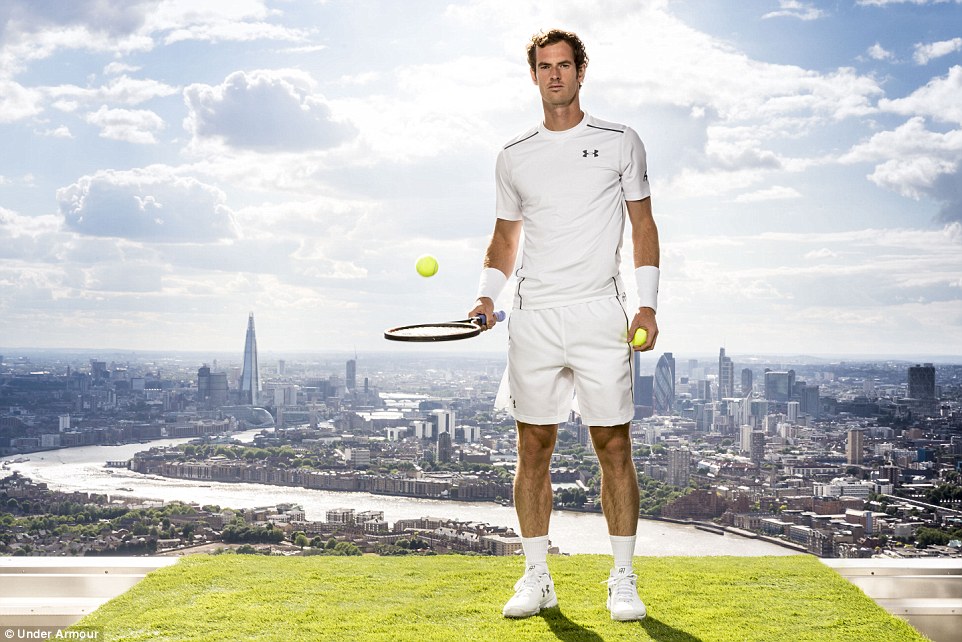 Wimbledon, Andy Murray presenta il nuovo outfit Armour dal "cielo" di Londra