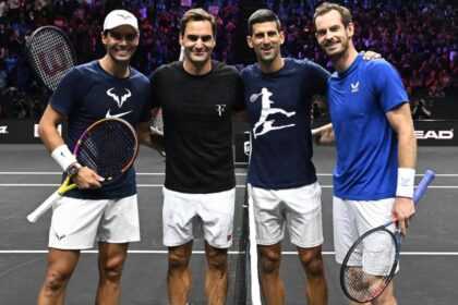 Rafael Nadal, Roger Federer, Novak Djokovic e Andy Murray - Laver Cup 2022 (Twitter @LaverCup)