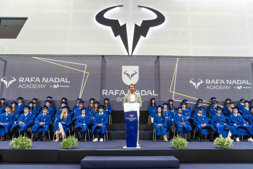 Rafa Nadal en la Graduación 2024 (foto Rafa Nadal Academy)