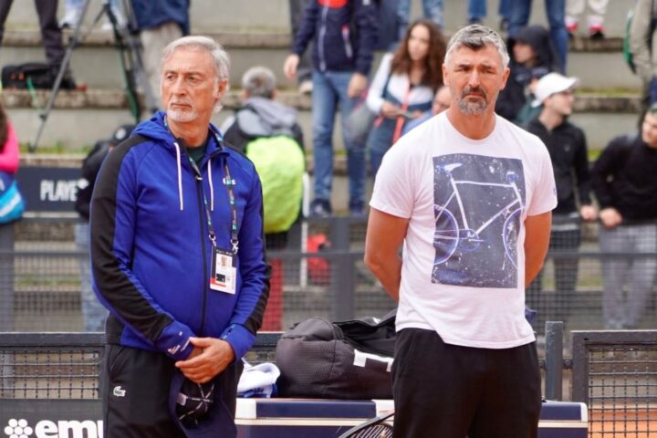 Marco Panichi e Goran Ivanisevic - Roma 2023 (foto Francesca Micheli, Ubitennis)